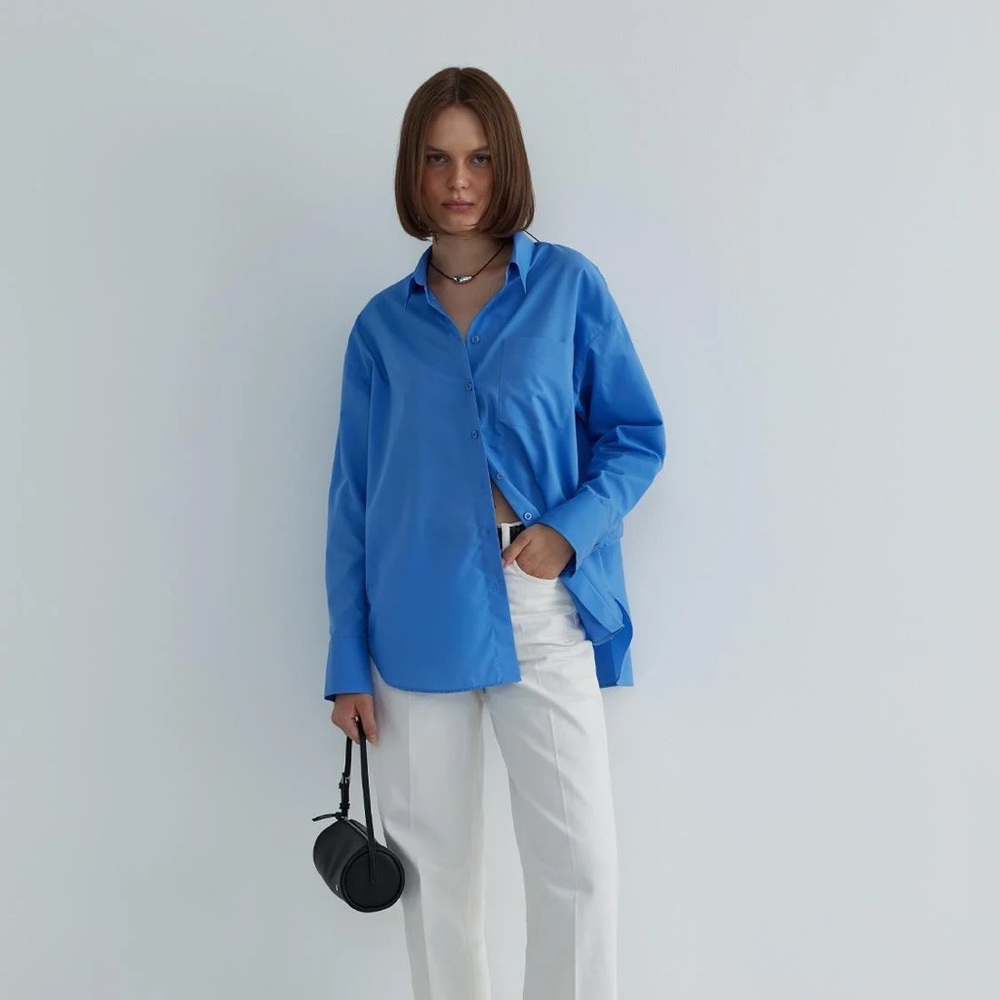 velvet devyn long sleeve button-down extra small blue blouse / shirt